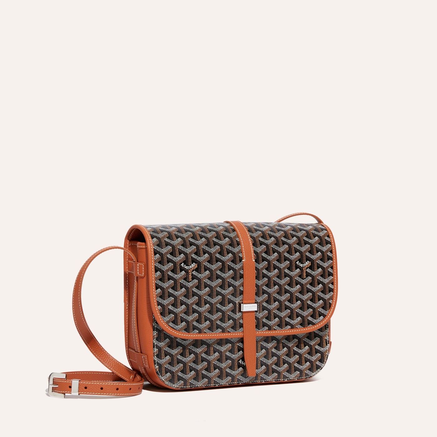 Goyard Belvedere MM Bag Black & Tan - Image 1